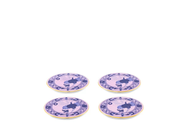 GINORI ORIENTE ITALIANO 4 COASTERS AZALEA