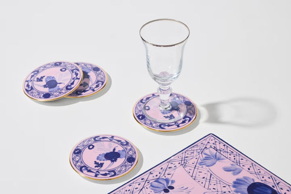 GINORI ORIENTE ITALIANO 4 COASTERS AZALEA