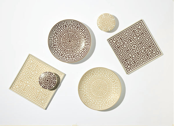 Ginori Labirinto Square Centerpiece Cachemire at Aleph Gallery