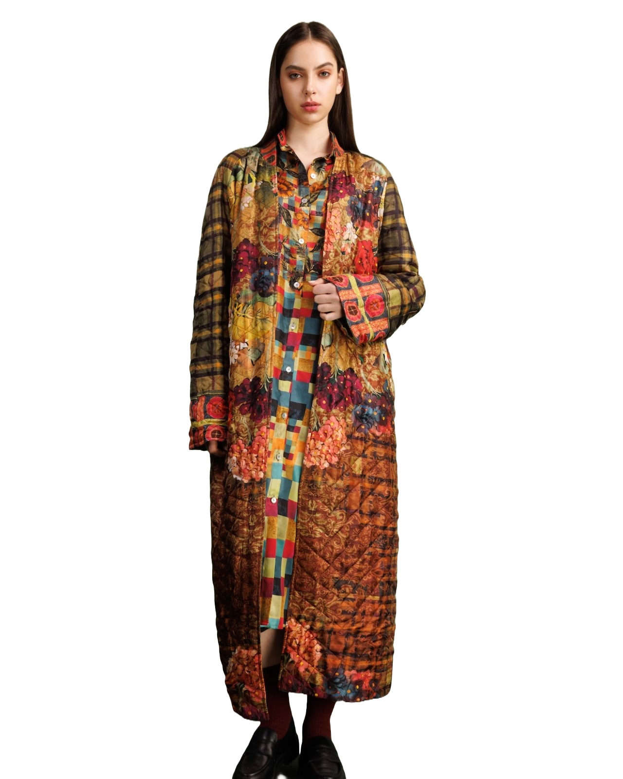 PIXEL ALICE X ORTANCIA REVERSIBLE QUILTED ROBE
