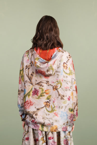 REVERSIBLE SILK HOODIE