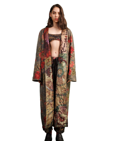 INFATUATION BLACK X AREEJ REVERSIBLE QUILTED ROBE