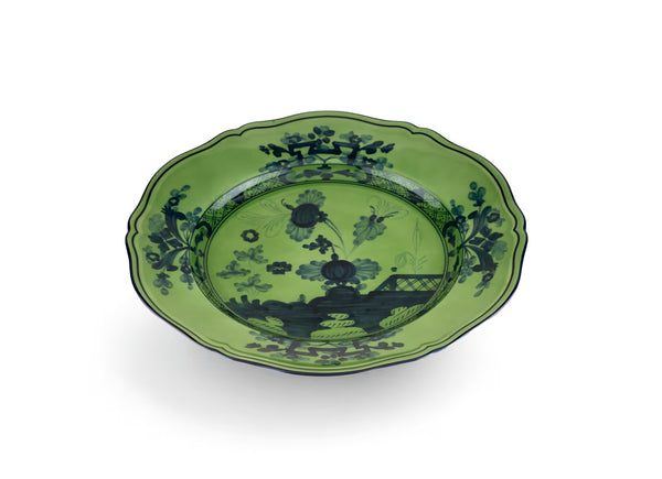 GINORI ORIENTE ITALIANO FLAT DINNER PLATE MALACHITE GREEN