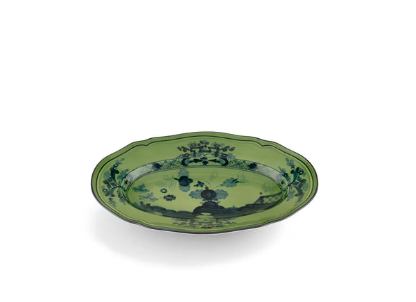 GINORI ORIENTE ITALIANO PICKLE DISH MALACHITE GREEN