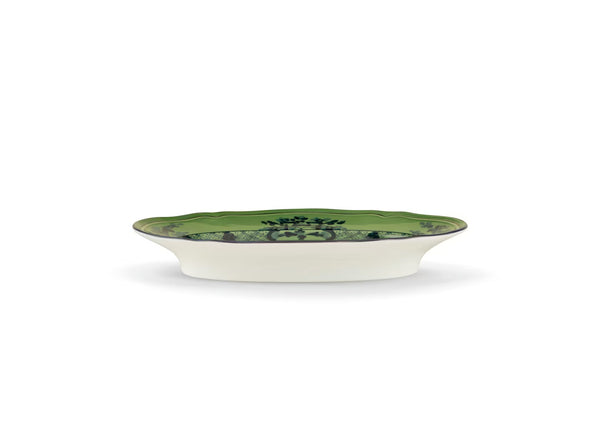 GINORI ORIENTE ITALIANO PICKLE DISH MALACHITE GREEN