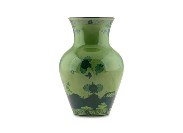 GINORI ORIENTE ITALIANO MING VASE MALACHITE GREEN