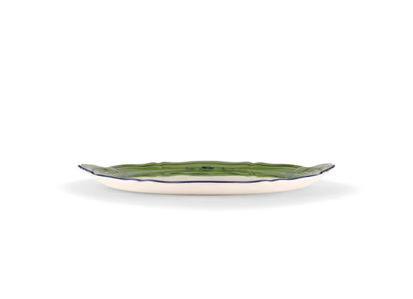 GINORI ORIENTE ITALIANO CAKE PLATE MALCHITE GREEN