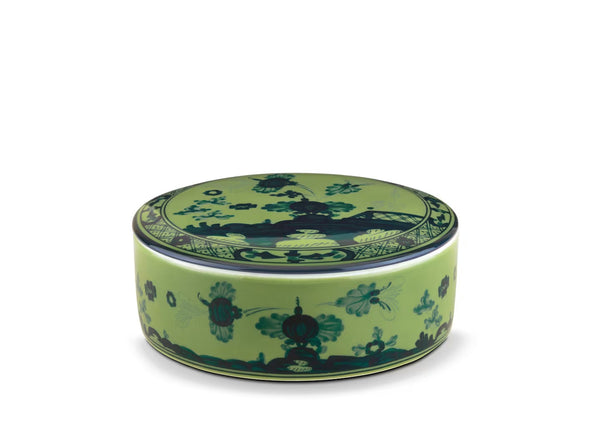 GINORI ORIENTE ITALIAN TRINKET BOX MALACHITE GREEN