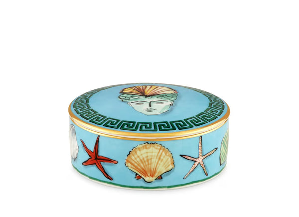 GINORI  IL VIAGGIO DI NETTUNO TRINKET BOX SEA BLUE