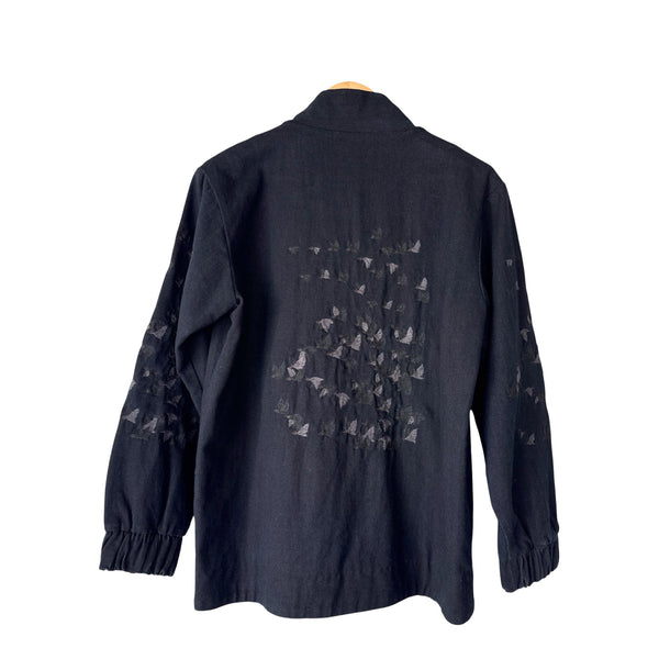 AODRESS Blouson Way Back Home Zip Black Navy at Aleph Gallery