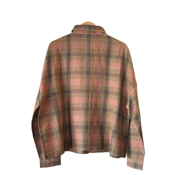 AODRESS Shirt Dropped Shoulder Madrus Gulabee Checkered at Aleph Gallery