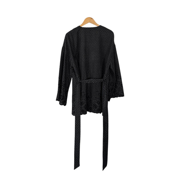 AODress Orbis Cuts Robe in Black Polka Dot Back at Aleph Gallery