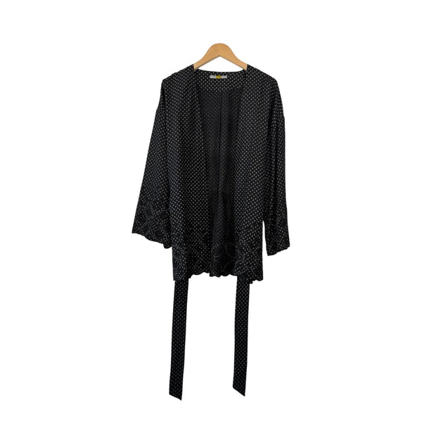 AODress Orbis Cuts Robe in Black Polka Dot at Aleph Gallery