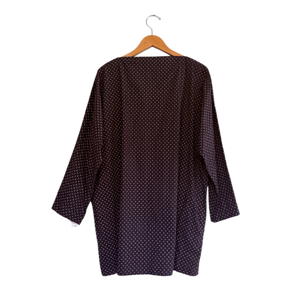 AODress Top Tunic Poplin Navy Back at Aleph Gallery 