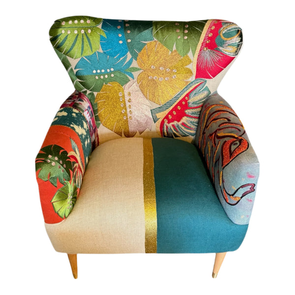 BOKJA VERDE MICKEY EMBROIDERED CHAIR AT ALEPH GALLERY