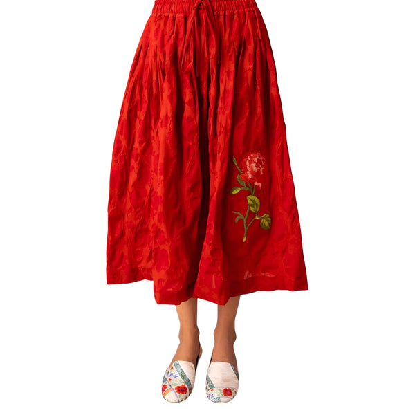 BOKJA Z SKIRT EMBROIDERED RED MACARON 3