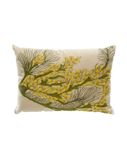 EMBROIDERED MIMOSA PILLOW