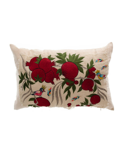 BOKJA EMBROIDERED POMEGRANATE PILLOW