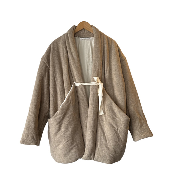 ELSA ESTURGIE COAT RAMURE BEIGE at Aleph Gallery