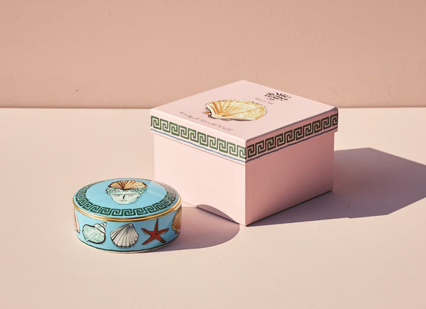 GINORI  IL VIAGGIO DI NETTUNO TRINKET BOX SEA BLUE