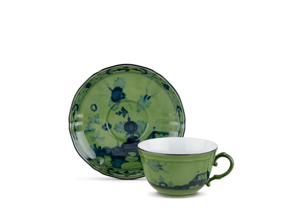 GINORI ORIENTE ITALIANO TEA CUP MALACHITE GREEN at Aleph Gallery
