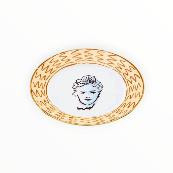 Ginori 1735, Il Viaggio Di Nettuno Flat Plate in Terracotta at Aleph Gallery