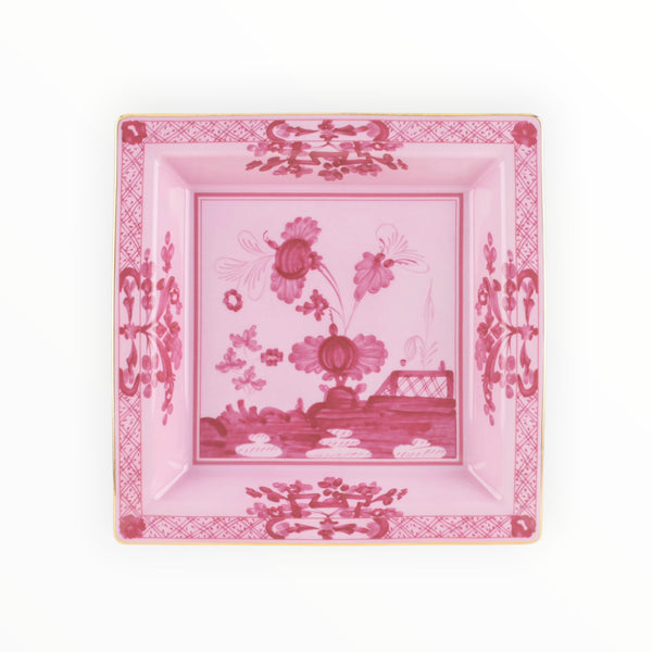 Ginori 1735 Oriente Italiano Large Square Change Tray in Porpora at Aleph Gallery