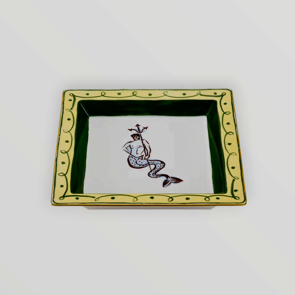 Ginori 1735 Square Plate Amalfi Lemon Il Viaggio Di Nettuno at Aleph Gallery