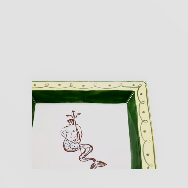 Ginori 1735 Square Plate Amalfi Lemon Il Viaggio Di Nettuno at Aleph Gallery