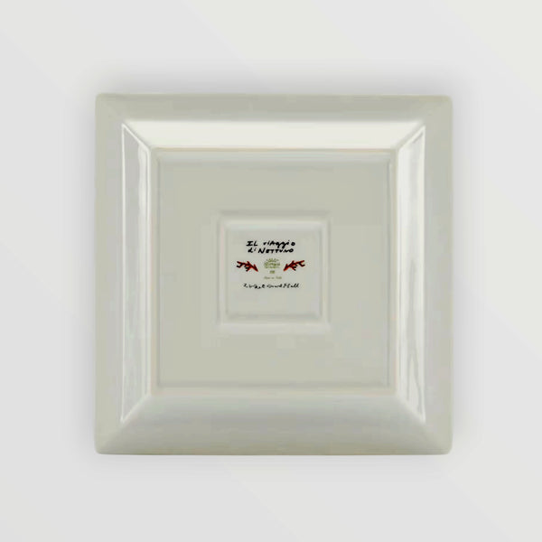 Ginori 1735 Square Plate Amalfi Lemon Il Viaggio Di Nettuno at Aleph Gallery