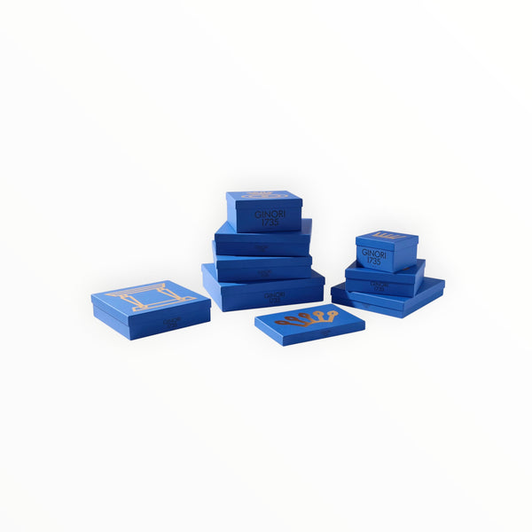 Ginori 1745, Oriente Italiano Cake Plate in Iris Blue at Aleph Gallery