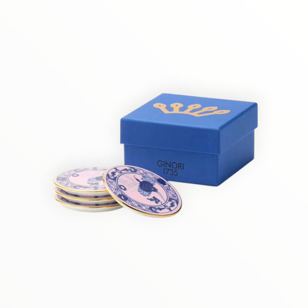 Ginori 1745, Oriente Italiano Set of four Coasters Tesori at Aleph Gallery