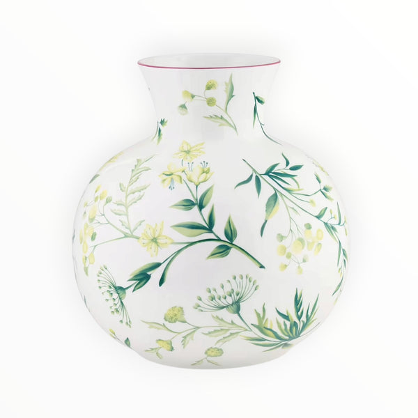 Ginori 1745, Spherical Vase Acanto Green Florenza at Aleph Gallery 