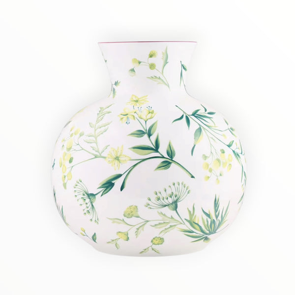 Ginori 1745, Spherical Vase Acanto Green Florenza at Aleph Gallery at Aleph Gallery