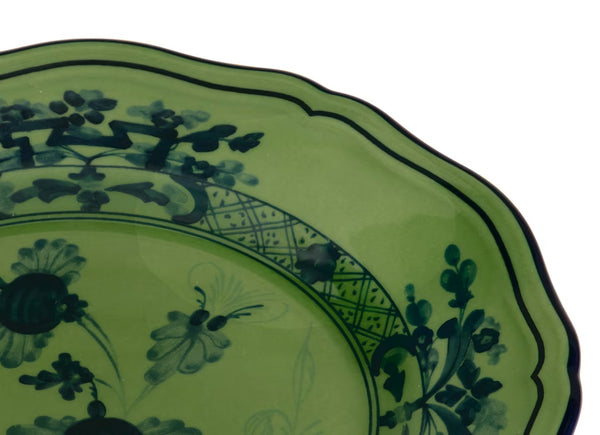 Ginori Oriente Italiano Bread Plate Malachite Green at Aleph Gallery