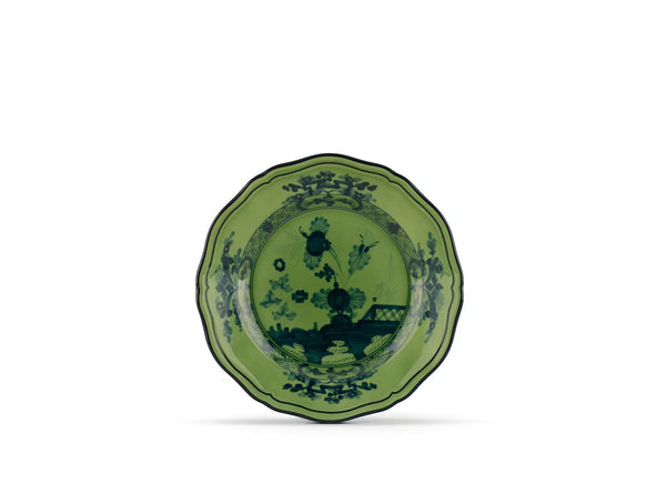 Ginori Oriente Italiano Bread Plate Malachite Green at Aleph Gallery
