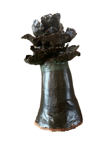 BAOBAB CERAMIC SCULPTURED VASE - LARGE SKINNY