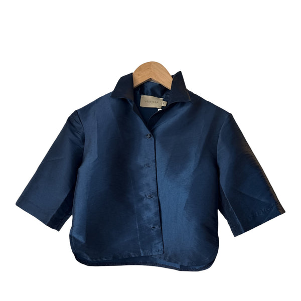 JESSICA K SHIRT VARA TAFFETA NAVY BLUE 1