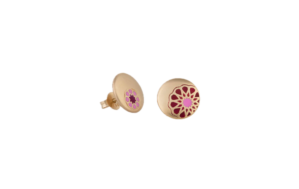Nada Ghazal My Muse Glory Enamel Mini Earrings at Aleph Gallery