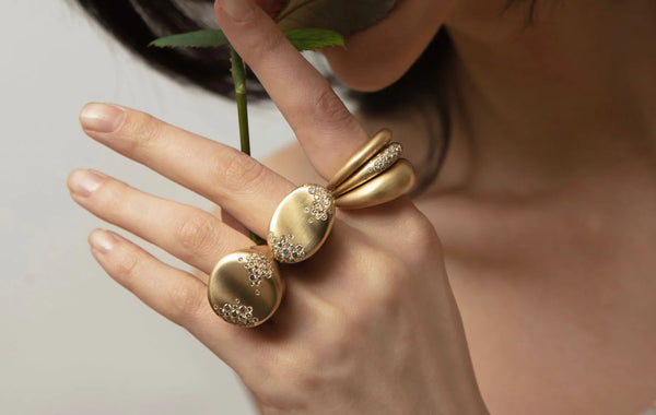 Nada Ghazal My Muse Storm Winter Oval Ring at Aleph Gallery