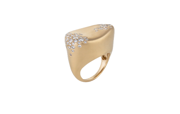 Nada Ghazal My Muse Storm Winter Oval Ring at Aleph Gallery