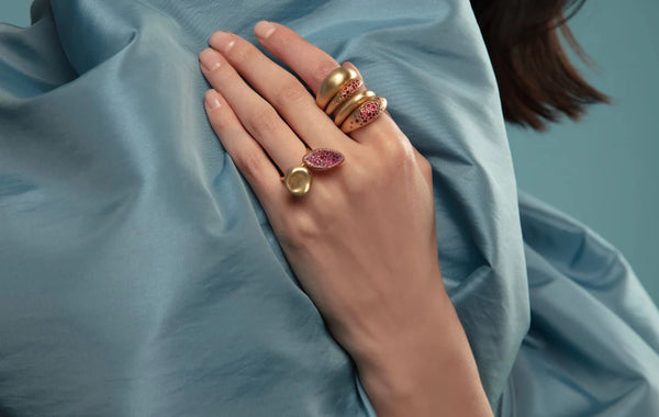 Nada Ghazal My Muse Urban Summer Nights Thick Ring at Aleph Gallery