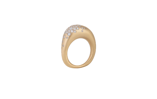 Nada Ghazal Urban Winter Thick Ring in Champagne at Aleph Gallery
