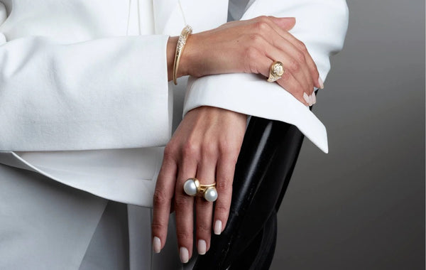 NADA GHAZAL RING POP PEARL LARGE
