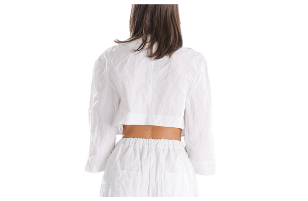 Renaissance Renaissance Jane Bolero Jacket in White at Aleph Gallery