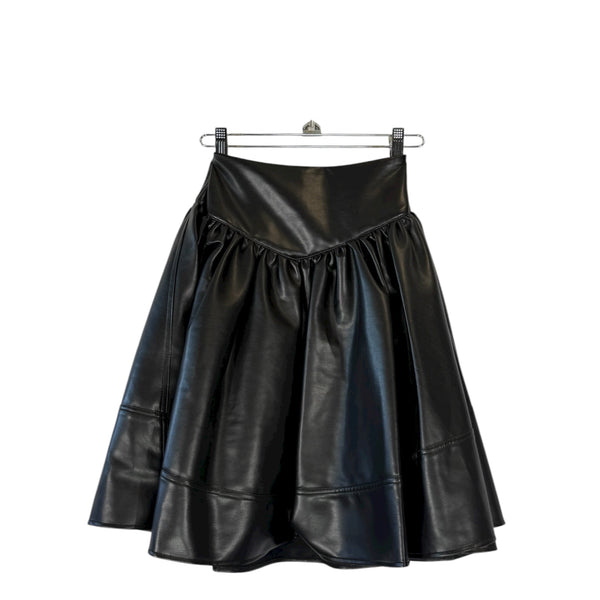 Renaissance Renaissance Skirt Poppy Mini Leather Black at Aleph Gallery