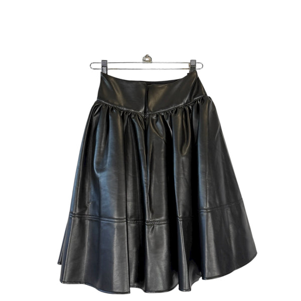 Renaissance Renaissance Skirt Poppy Mini Leather Black back at Aleph Gallery