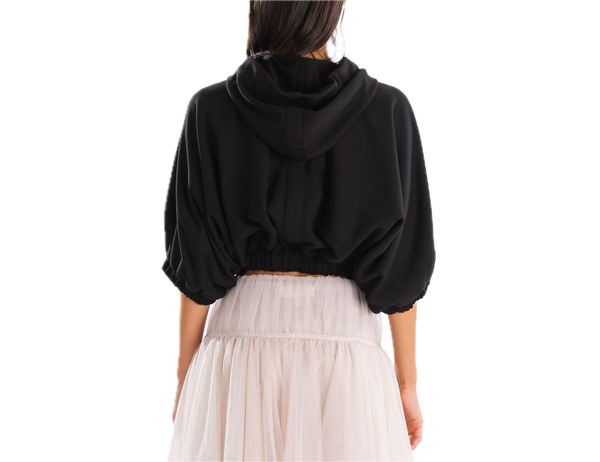 Renaissance Renaissance Tiny Hoodie Jacket in Black at Aleph Gallery