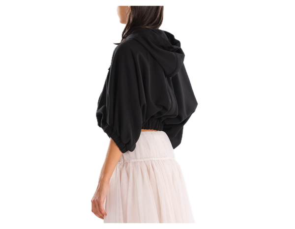 Renaissance Renaissance Tiny Hoodie Jacket in Black at Aleph Gallery