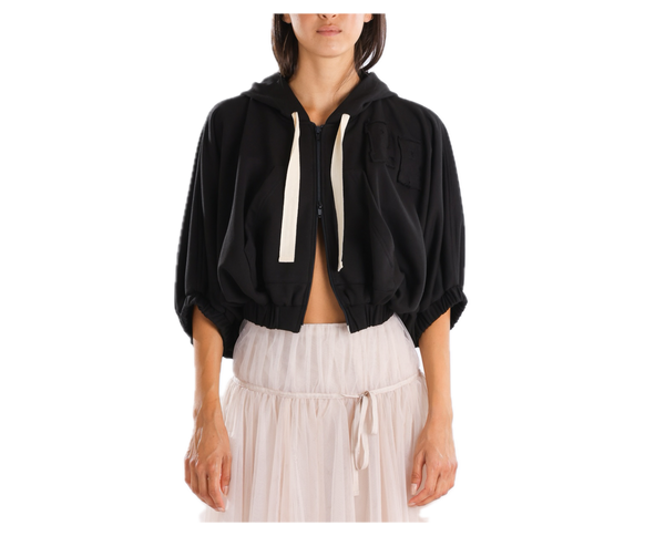 Renaissance Renaissance Tiny Hoodie Jacket in Black at Aleph Gallery